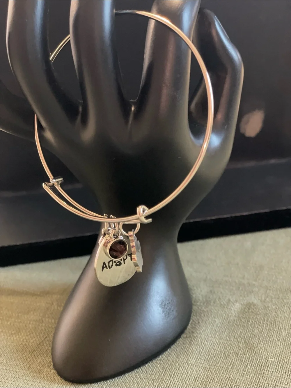 Stainless Steel Bangle Bracelet with various Adopt Pet Charms